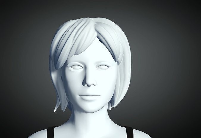 3D Hair style for Female 39 3D mode 3D print model