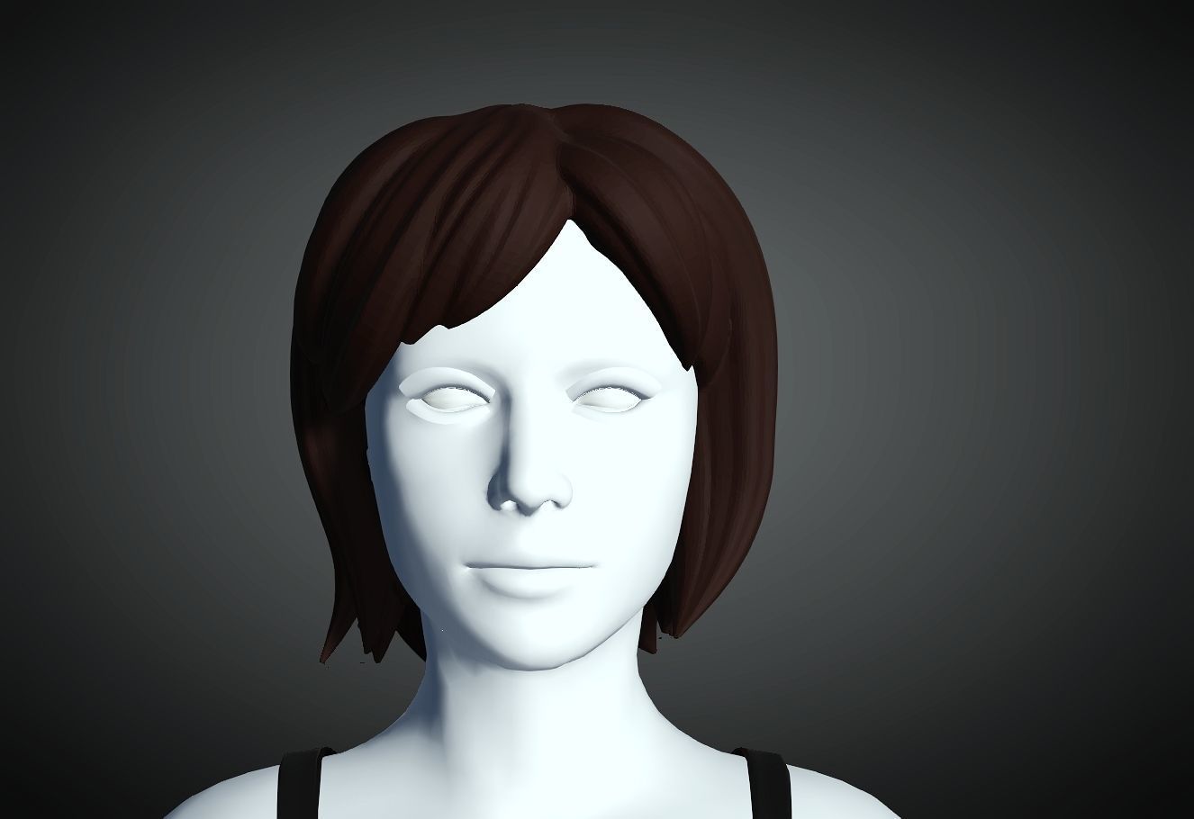 3D Hair style for Female 39 3D mode 3D print model_3