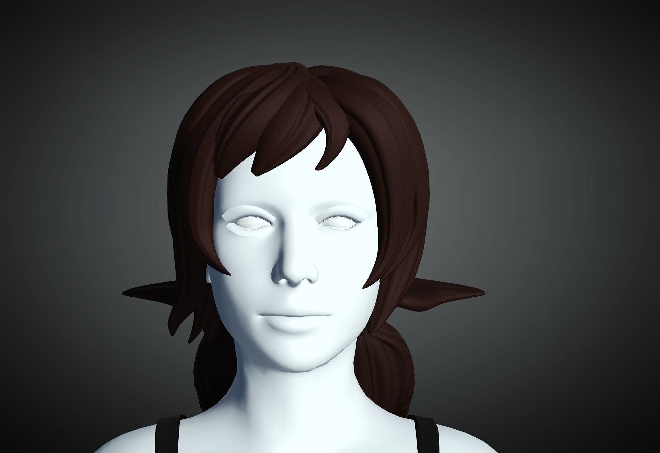 3D Hair style for Female 40 3D model 3D print model_3