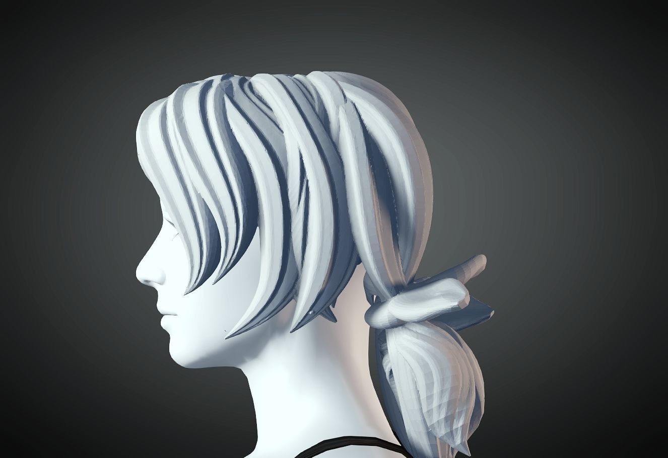3D Hair style for Female 40 3D model 3D print model_1