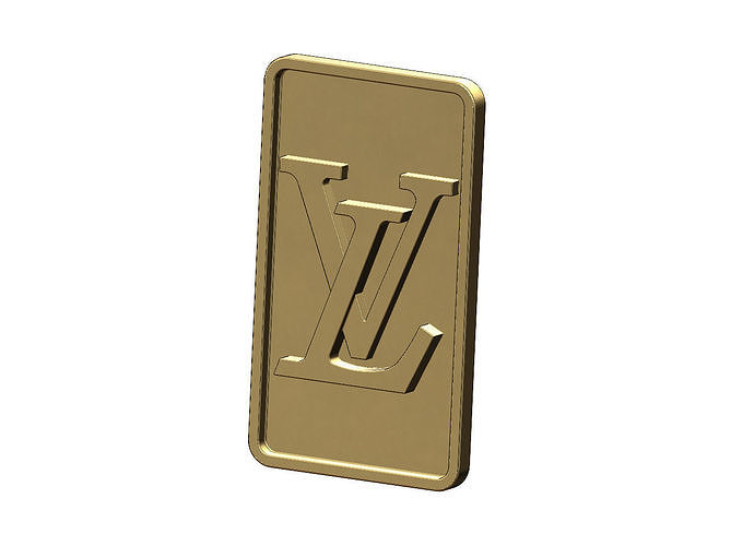 LV logo gold bar 3D print model