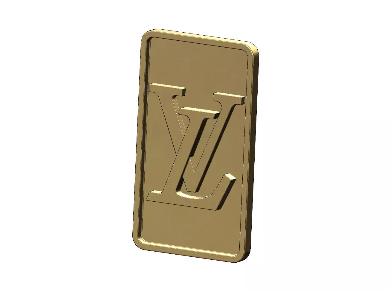 LV logo gold bar 3D print model