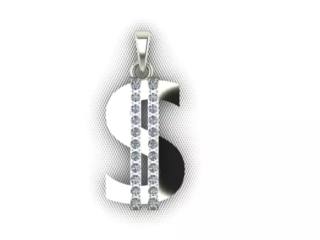 Beautiful Dollar Pendant Free 3D print model