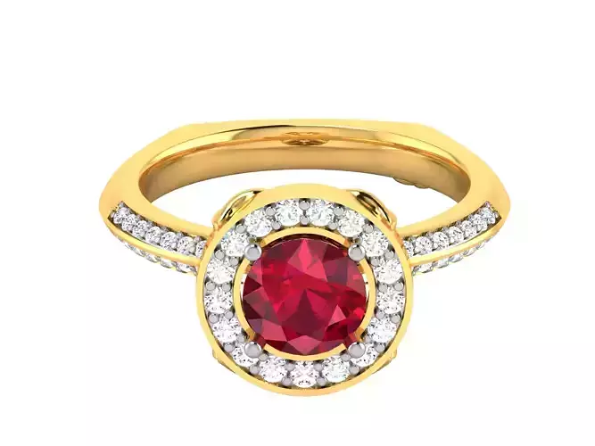 Solitaire Women Engagement Wedding Ring 3dm STL OBJ FBX Render