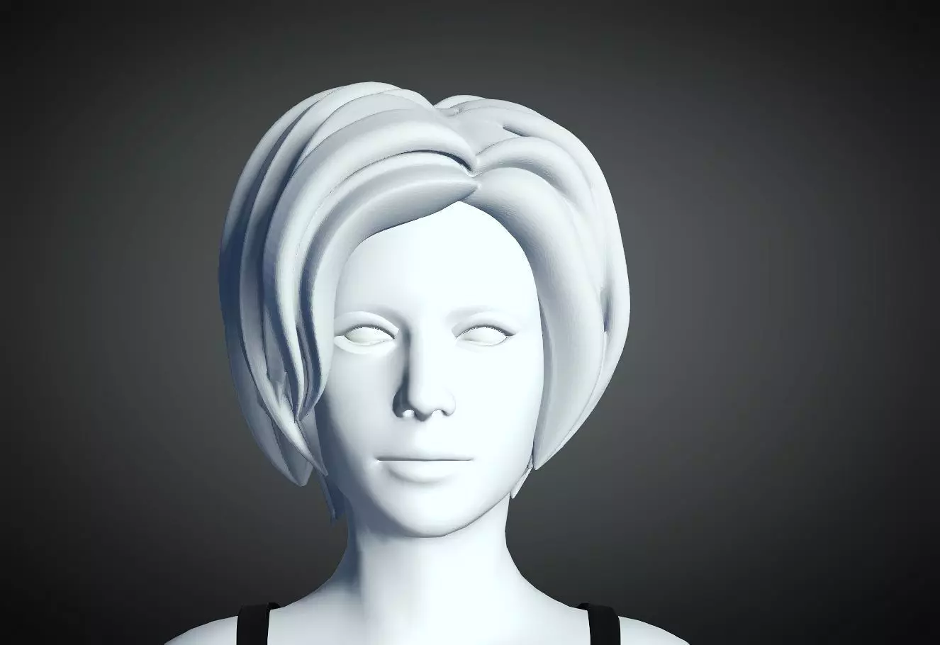 3D Hair style for Female 45 3D model 3D print model_0