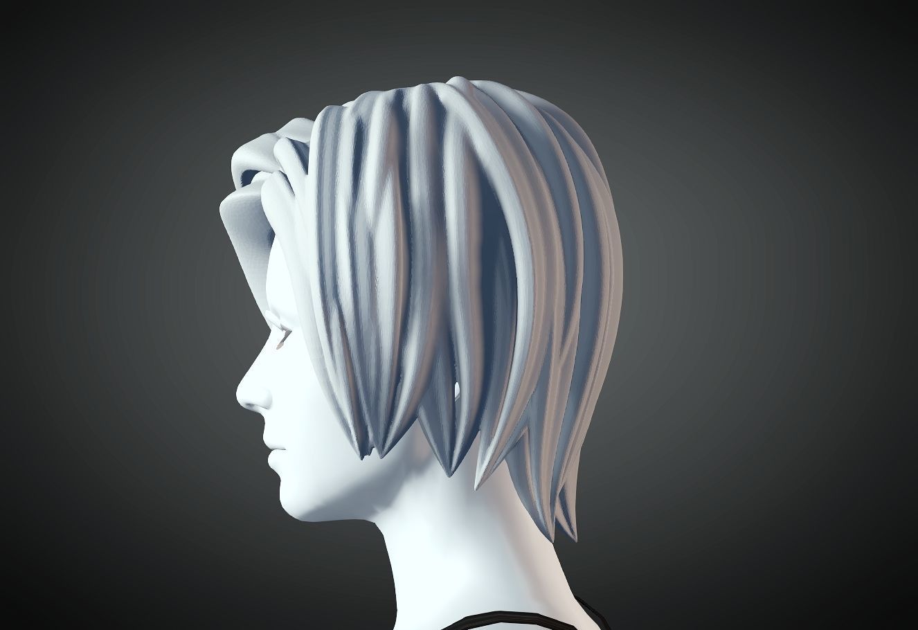 3D Hair style for Female 45 3D model 3D print model_1