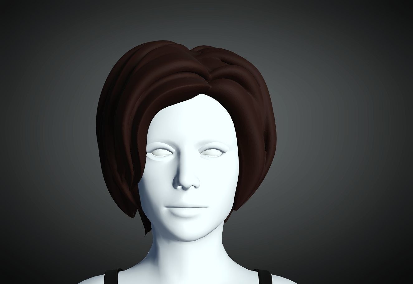 3D Hair style for Female 45 3D model 3D print model_3