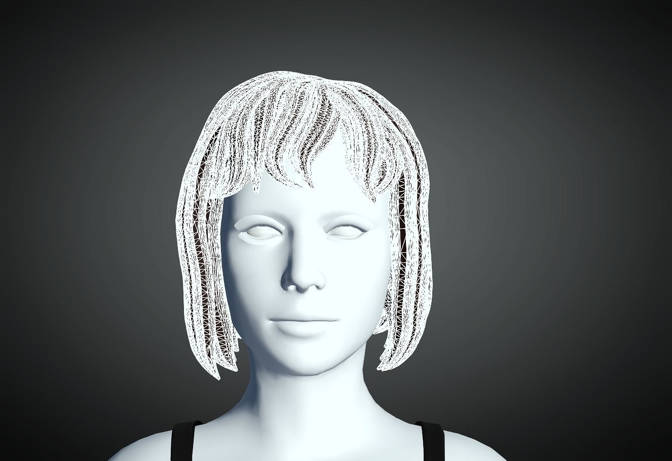 3D Hair style for Female 46 3D model 3D print model_4