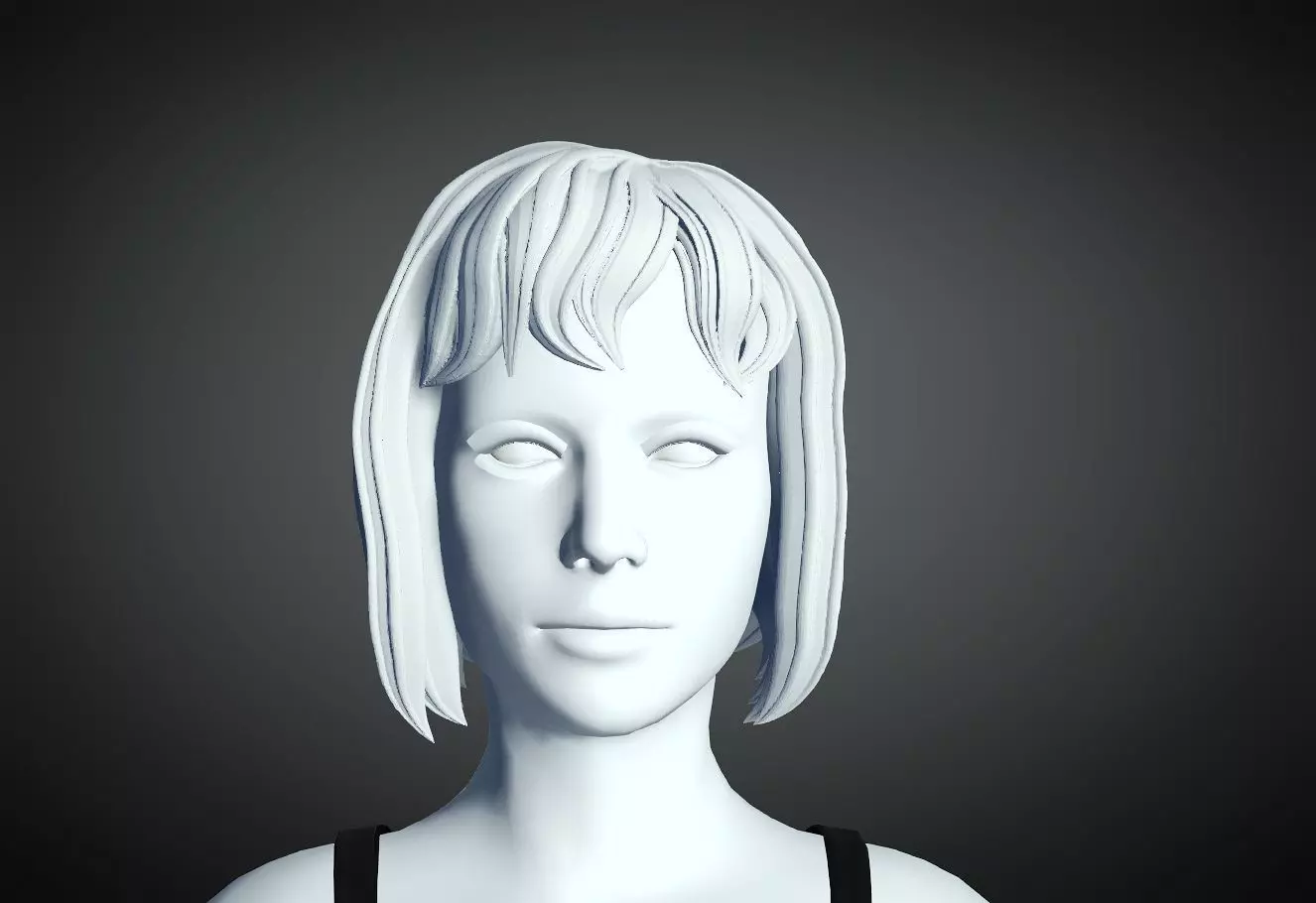 3D Hair style for Female 46 3D model 3D print model_0