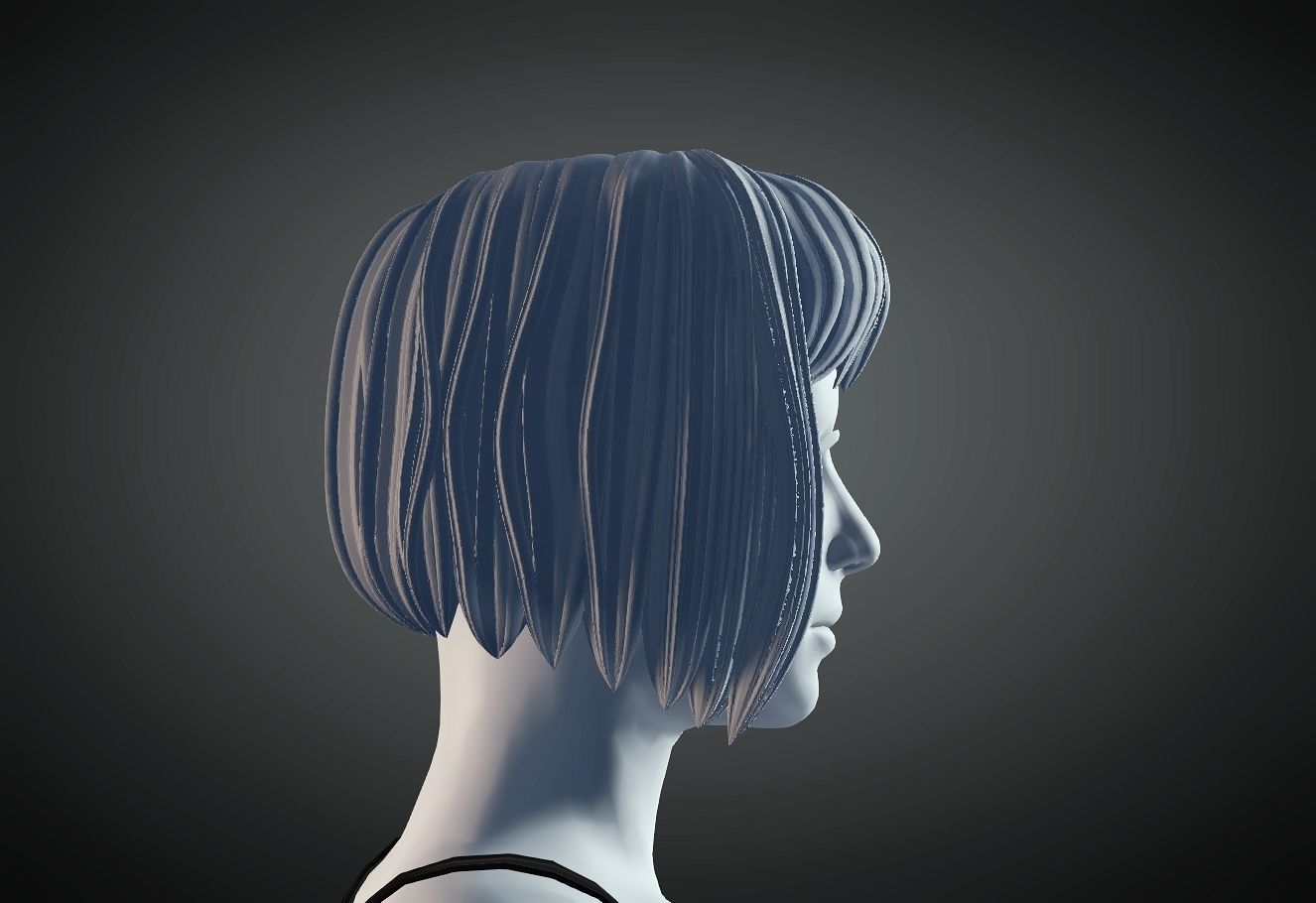3D Hair style for Female 46 3D model 3D print model_2