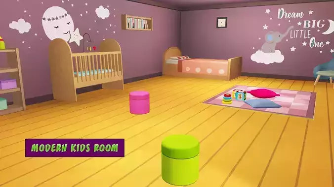 Modern Kid Room Interior 