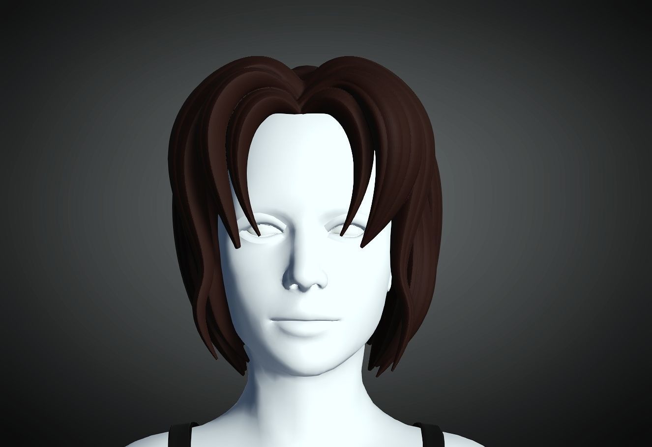 3D Hair style for Female 48 3D model 3D print model_3