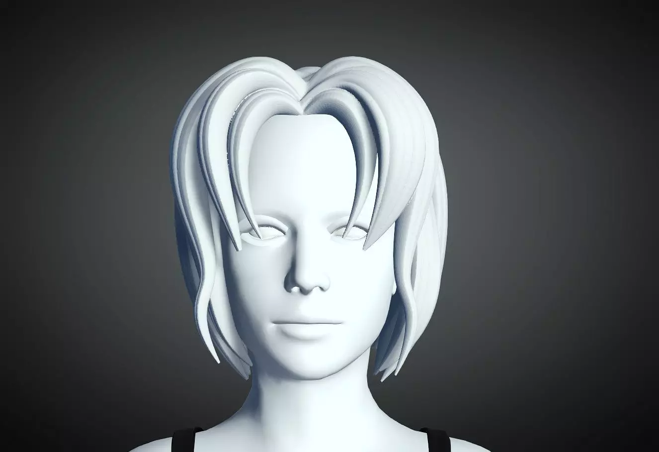 3D Hair style for Female 48 3D model 3D print model_0