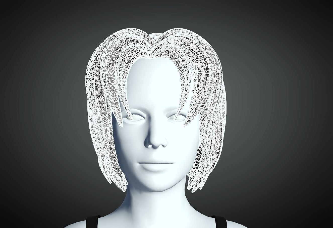 3D Hair style for Female 48 3D model 3D print model_4