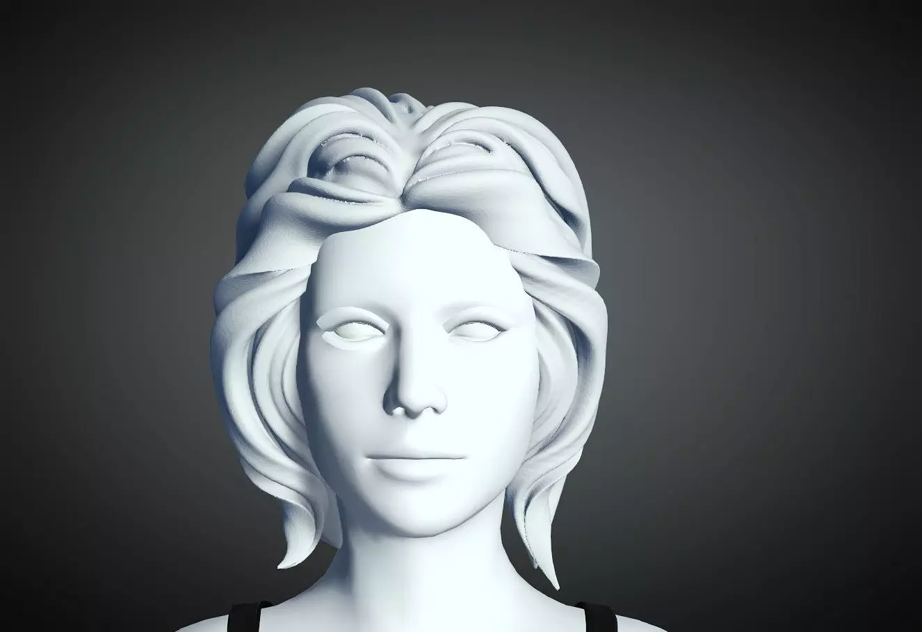 3D Hair style for Female 49 3D model 3D print model_0