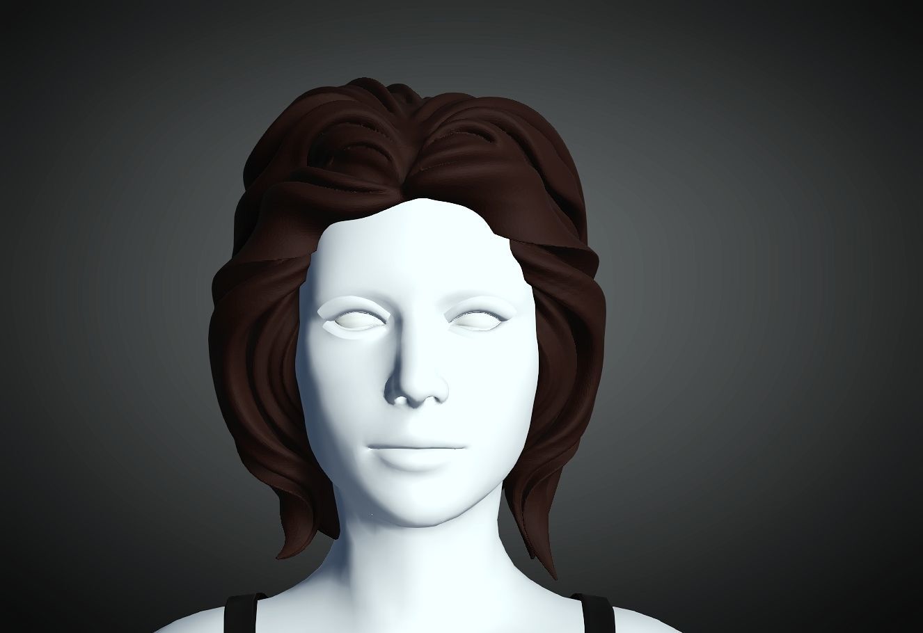 3D Hair style for Female 49 3D model 3D print model_3