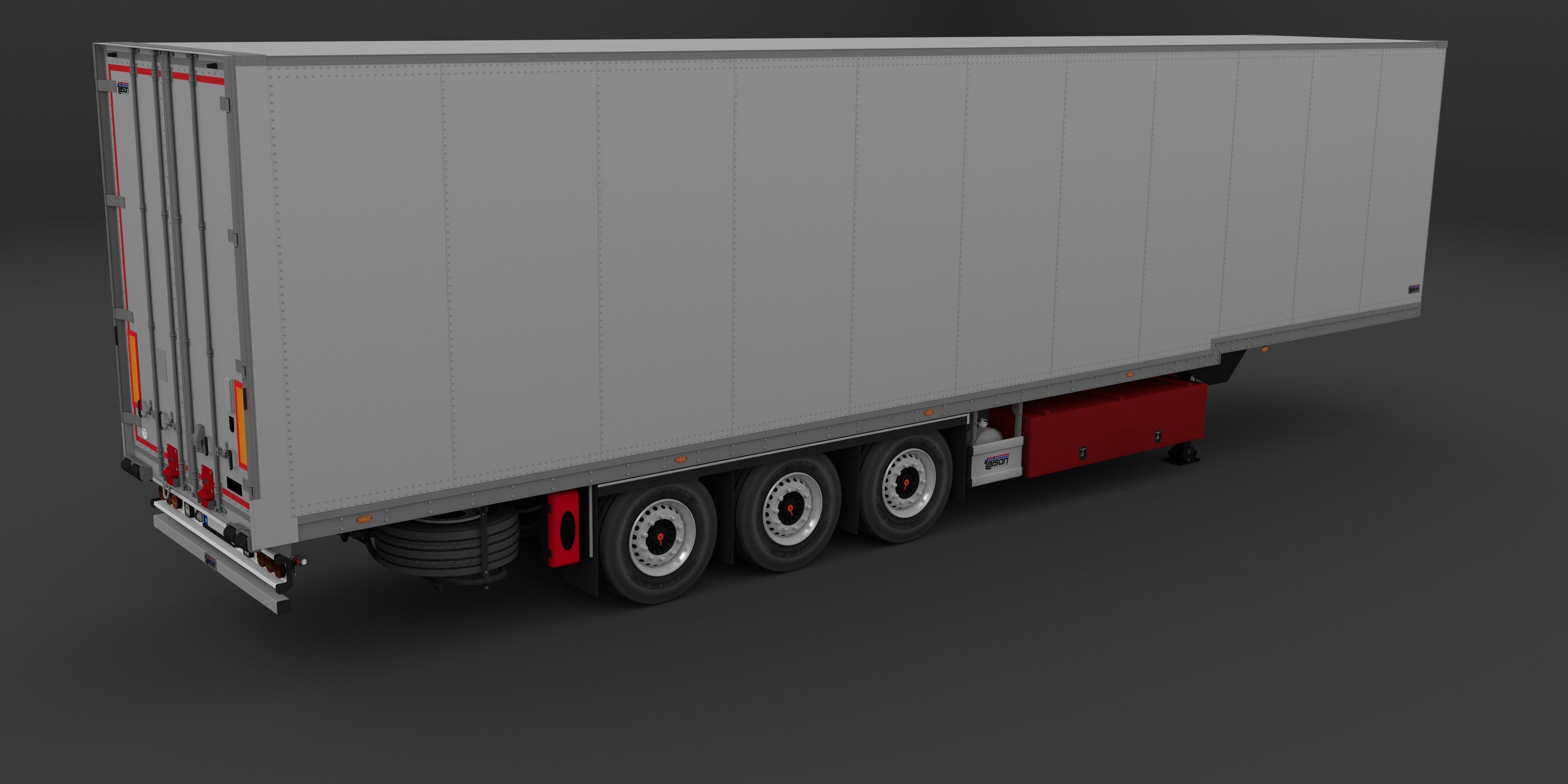 Talson Textile Trailer Low-poly 3D model_1