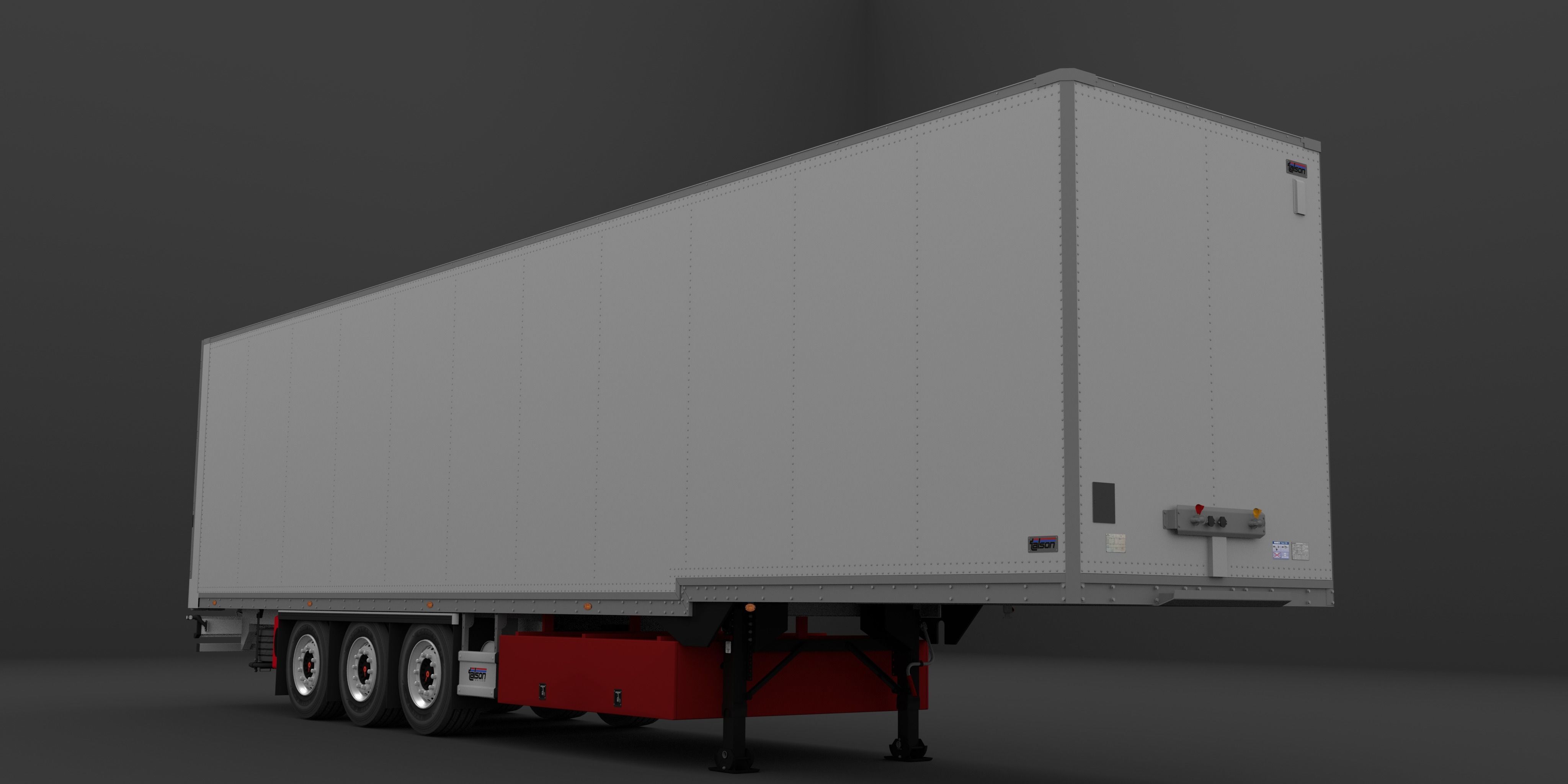 Talson Textile Trailer Low-poly 3D model_2