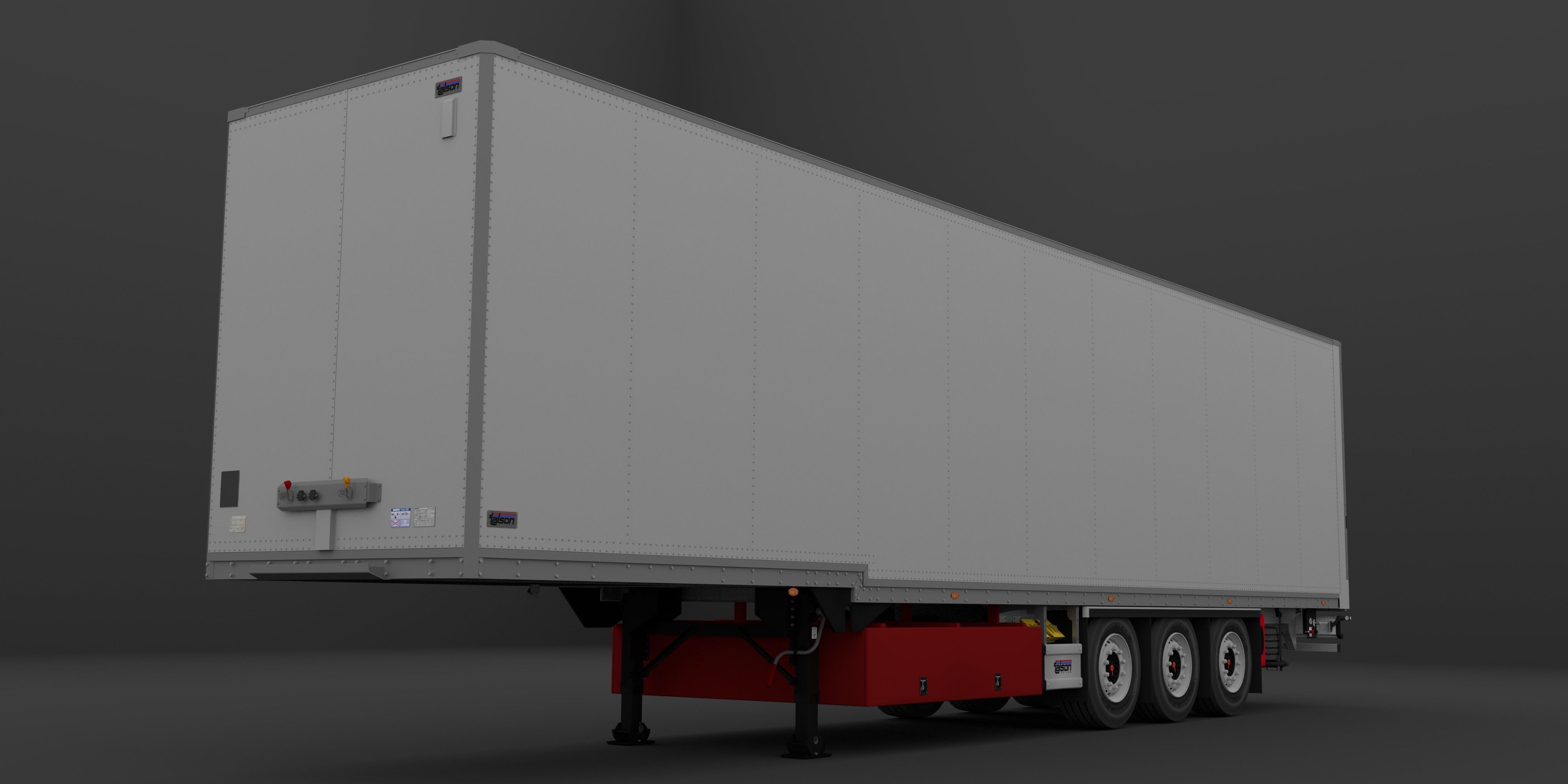 Talson Textile Trailer Low-poly 3D model_3