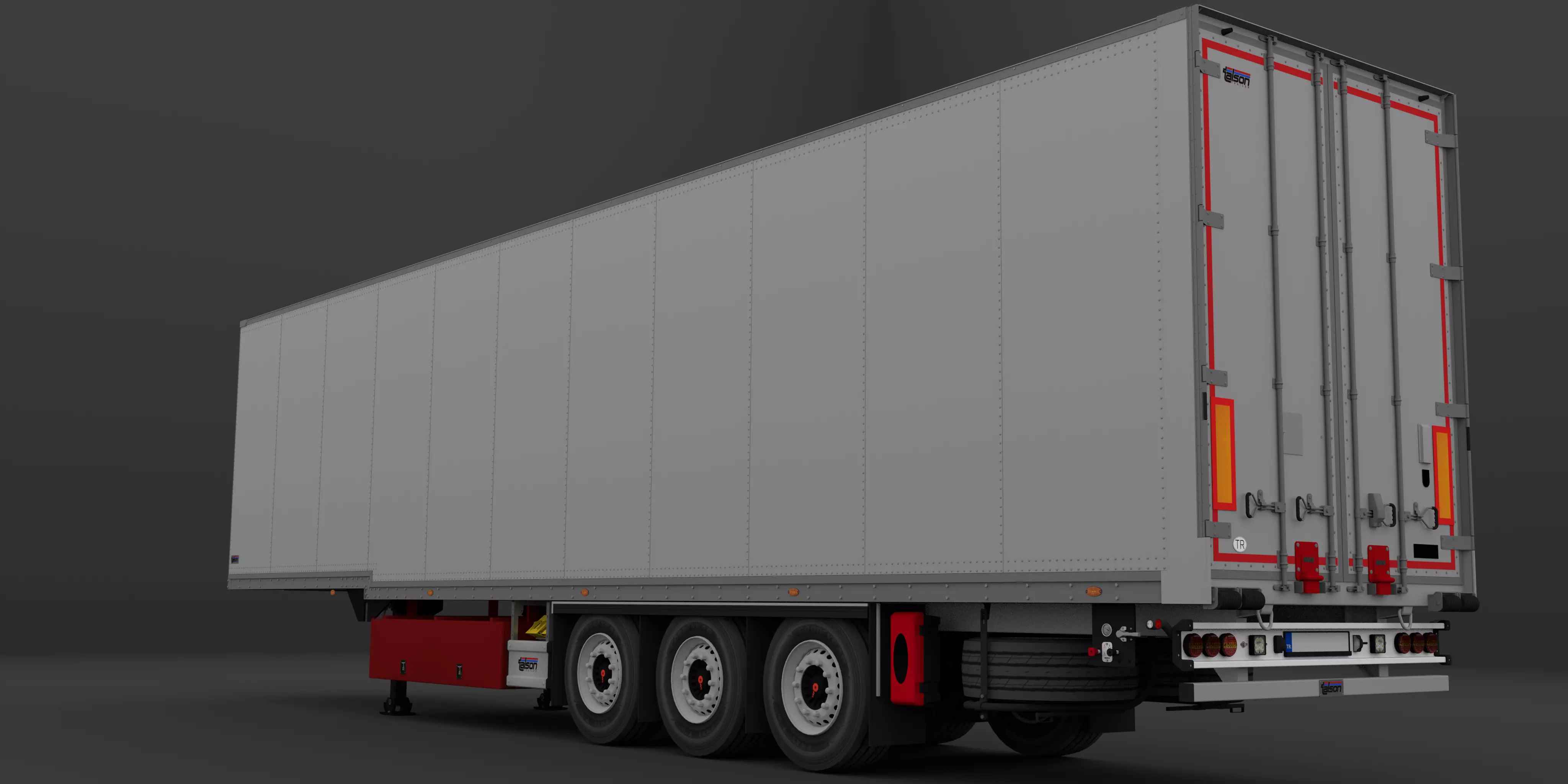 Talson Textile Trailer Low-poly 3D model_0