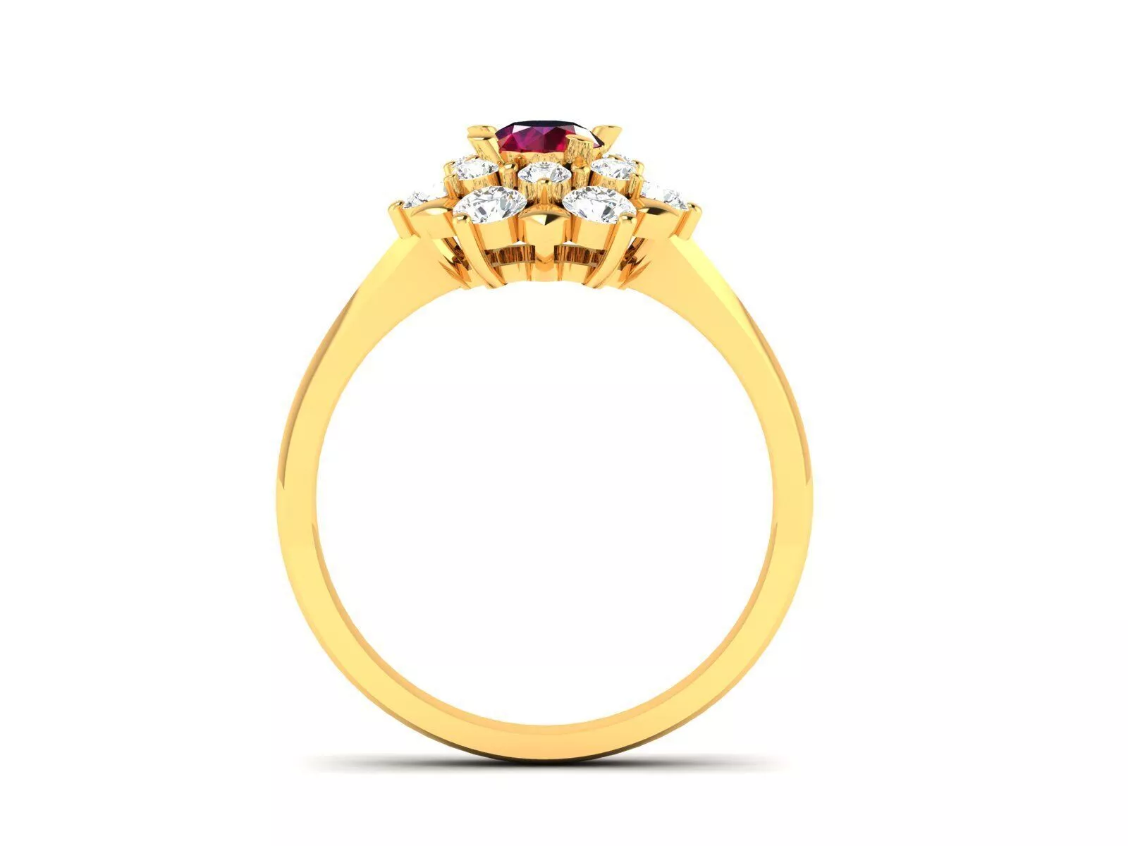 Solitaire Women Engagement Wedding Ring 3D print model