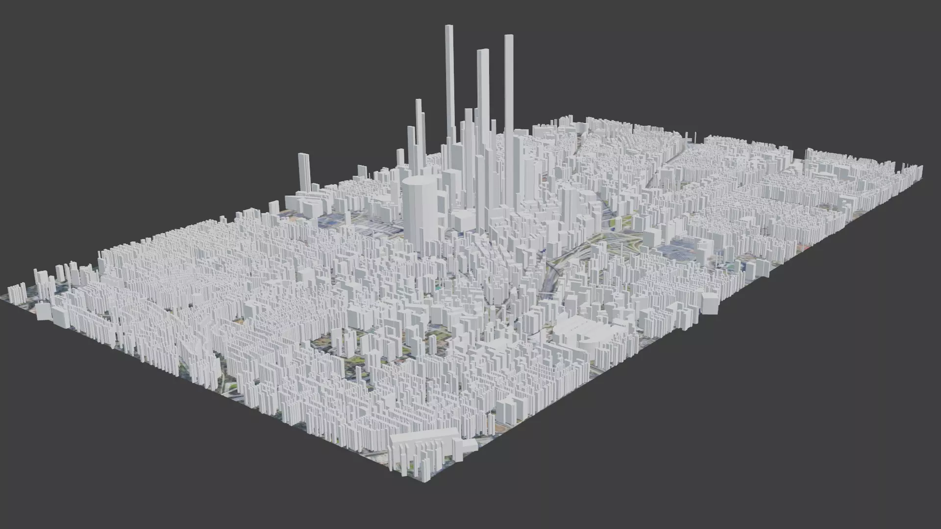 Atlanta City Low-poly 3D model