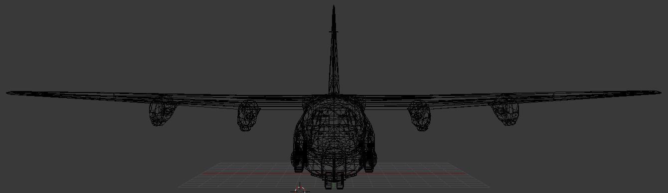 aeroplane military aircraft Low-poly 3D model_3