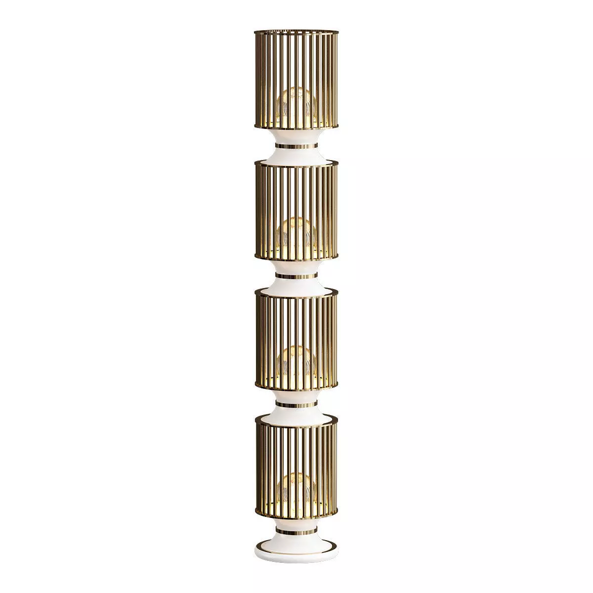 grant floor lamp with three tiers 3D model_0