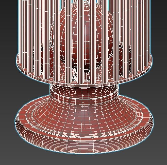 grant floor lamp with three tiers 3D model_4