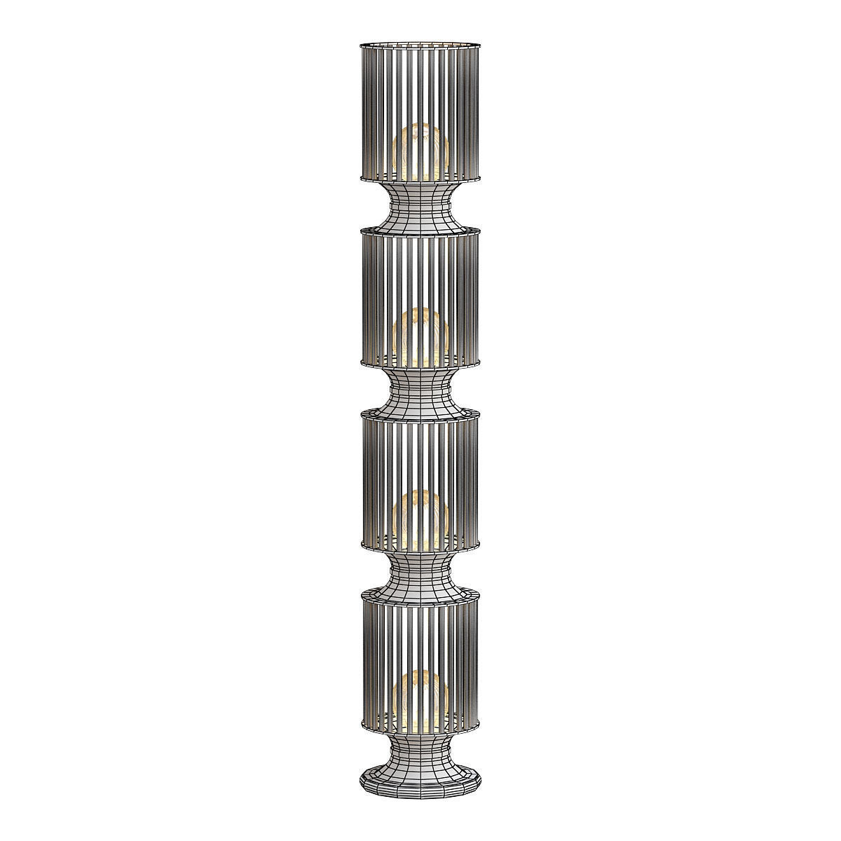 grant floor lamp with three tiers 3D model_1