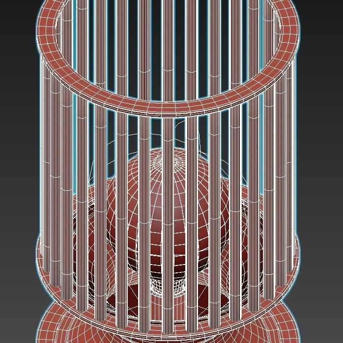 grant floor lamp with three tiers 3D model_5