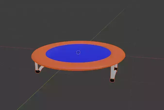 trampoline orange and Free 3D model