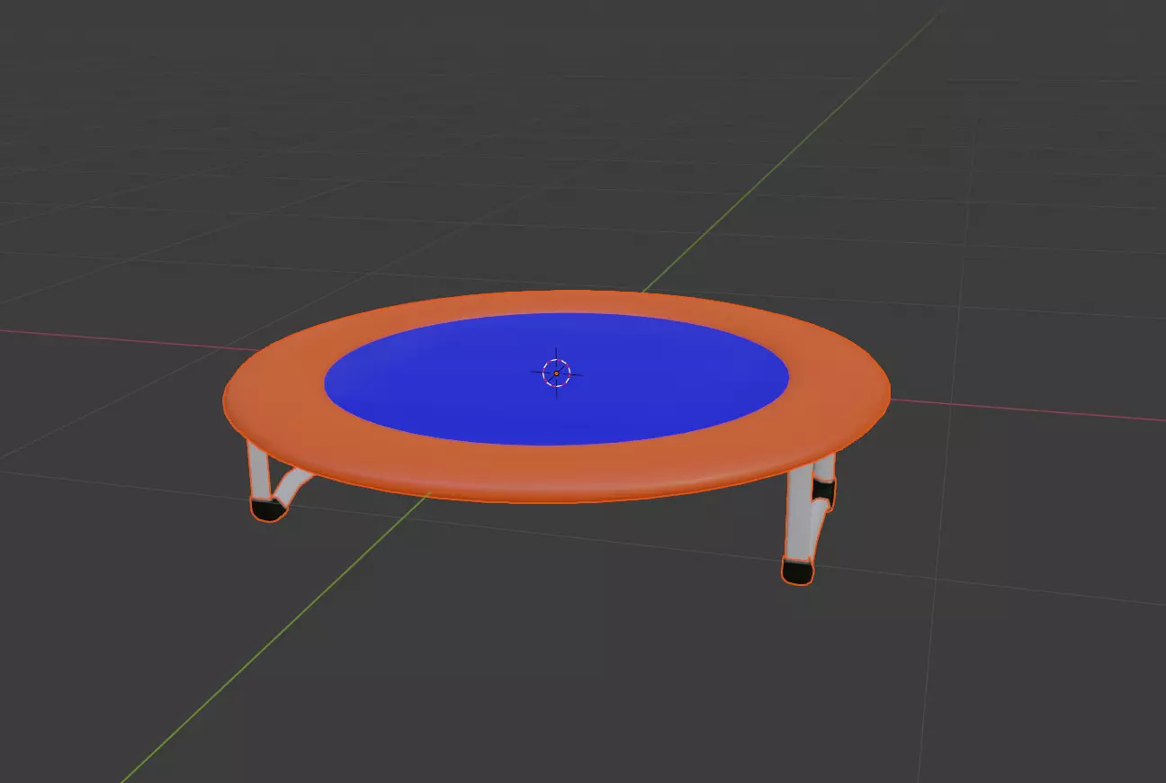 trampoline orange and Free 3D model_0