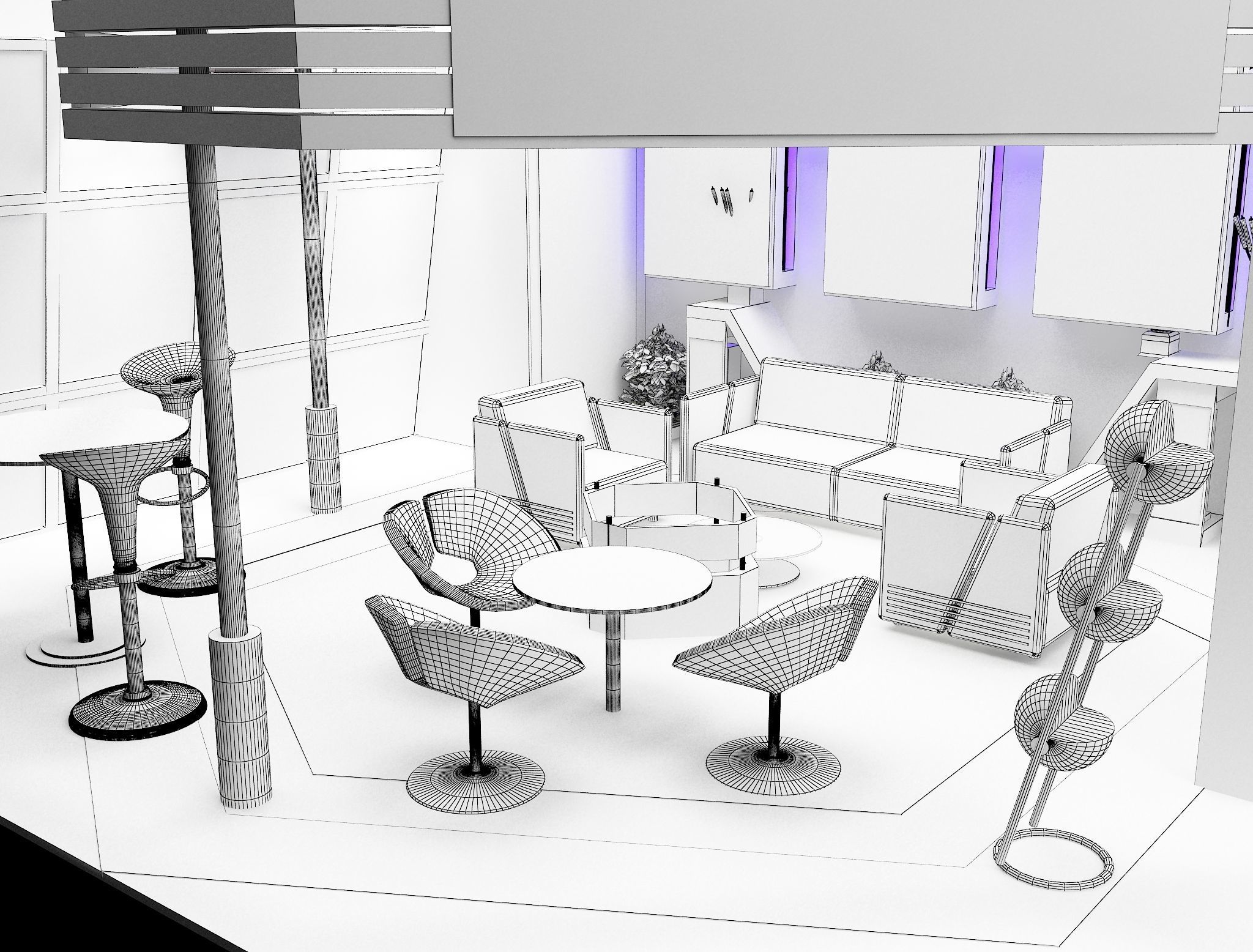 Booth Exhibition Stand a453 3D model_15