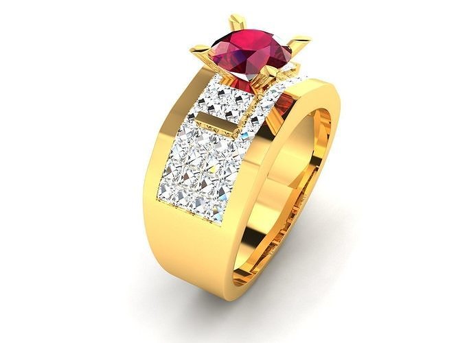 Solitaire Wedding Engagement Ring 3D print model