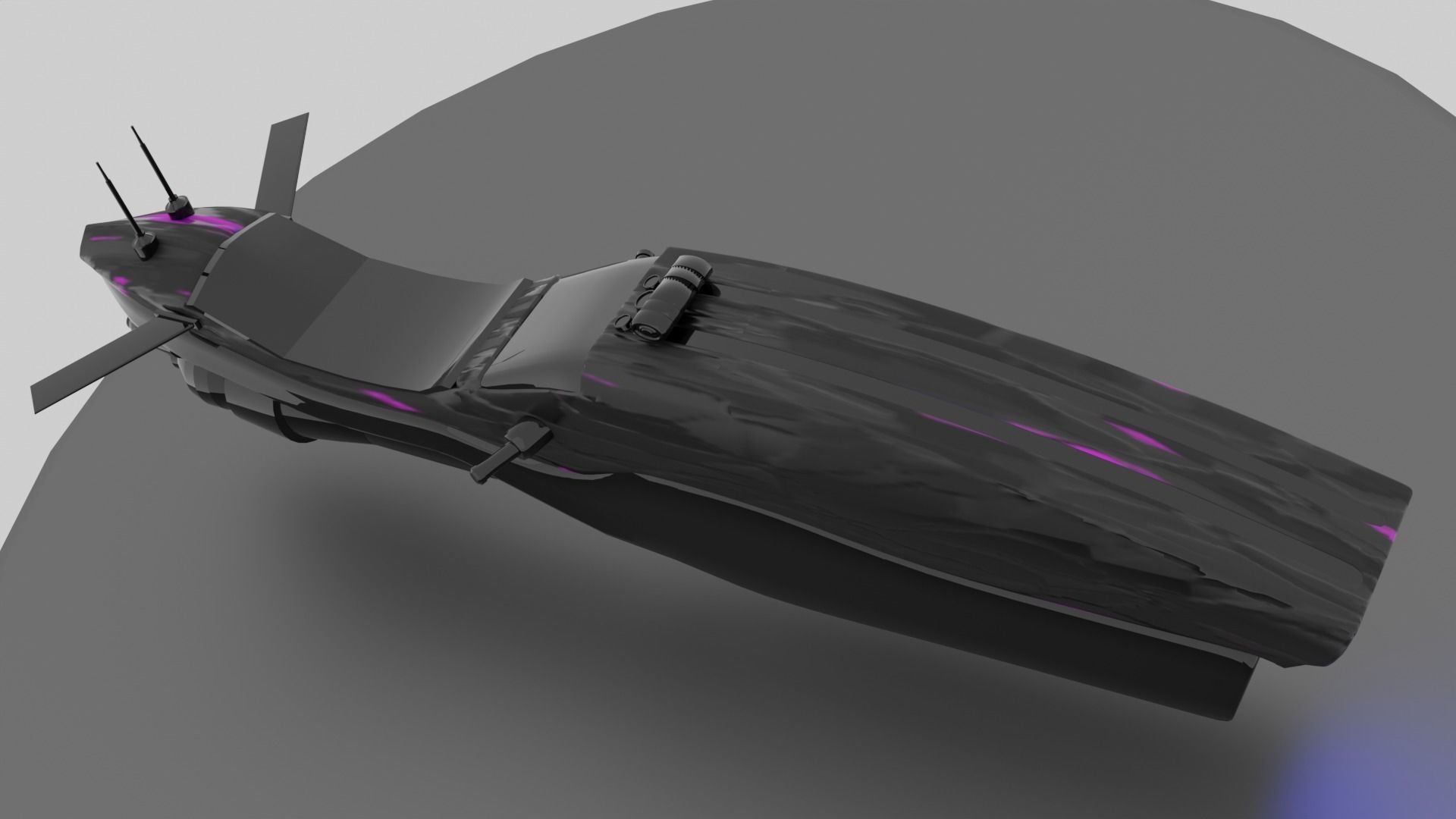 Motobike futuristic spaceship 3D model_2