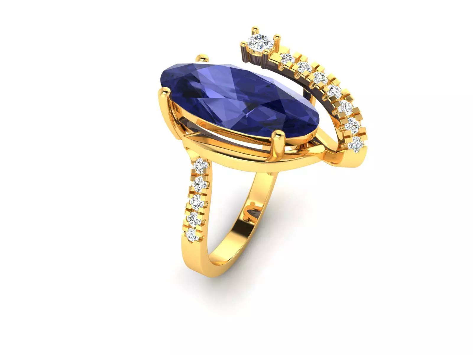 Solitaire Women Engagement Ring 3D print model