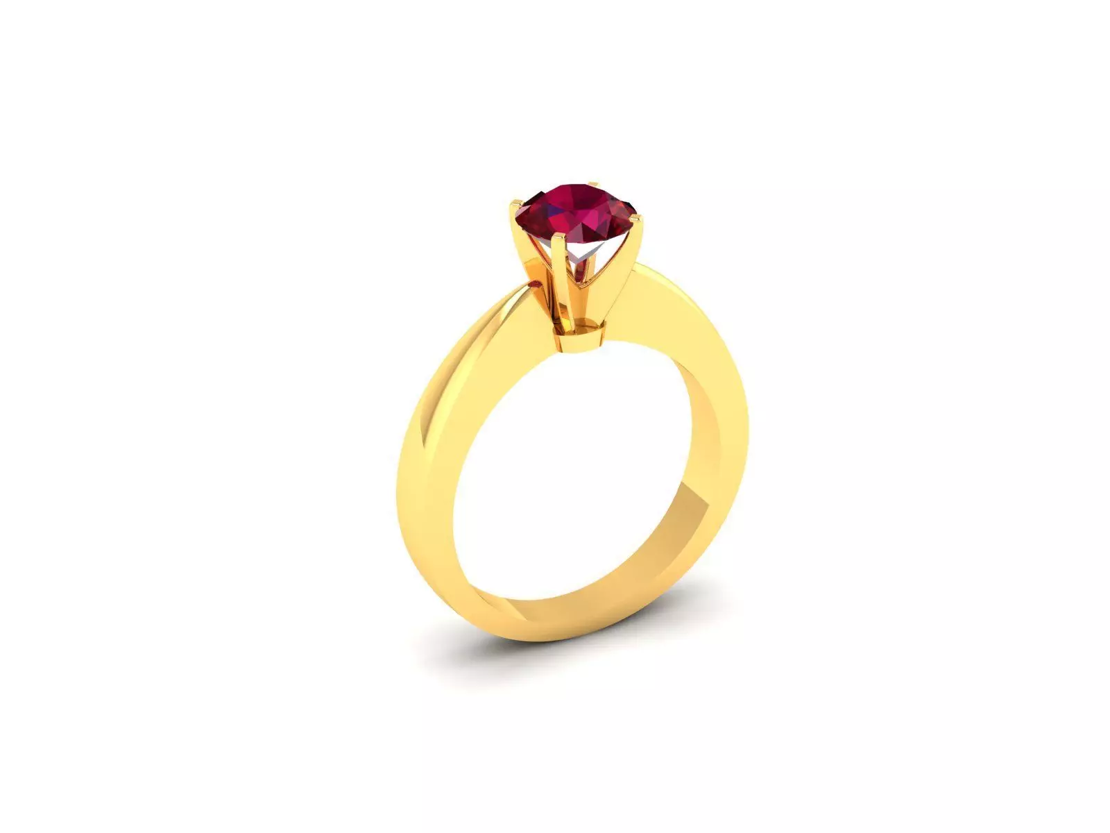 Solitaire Women Engagement Ring 3D print model_0