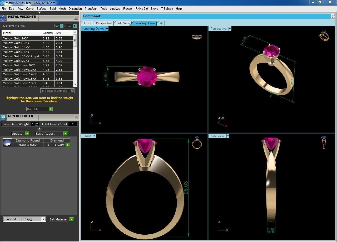 Solitaire Women Engagement Ring 3D print model_6
