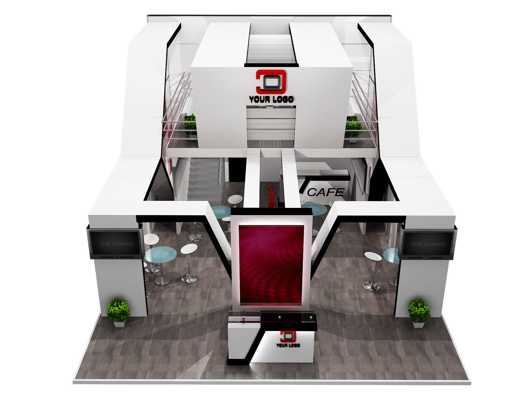 Booth Exhibition Stand a456a 3D model_8