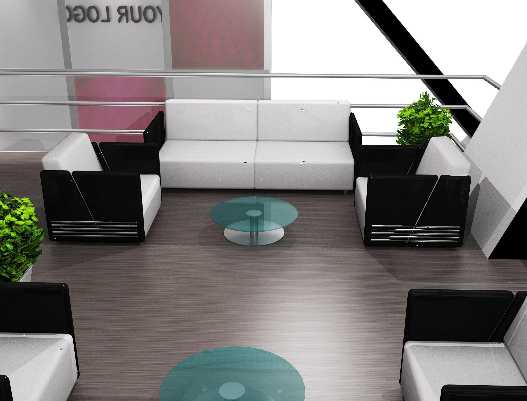 Booth Exhibition Stand a456a 3D model_30