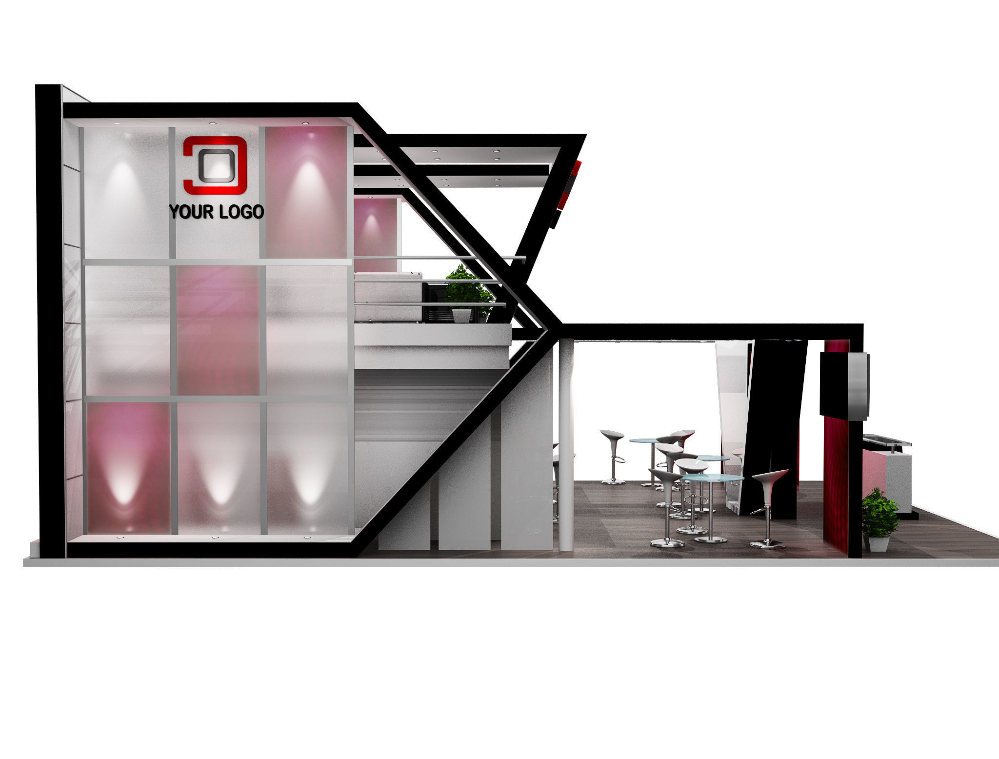 Booth Exhibition Stand a456a 3D model_16