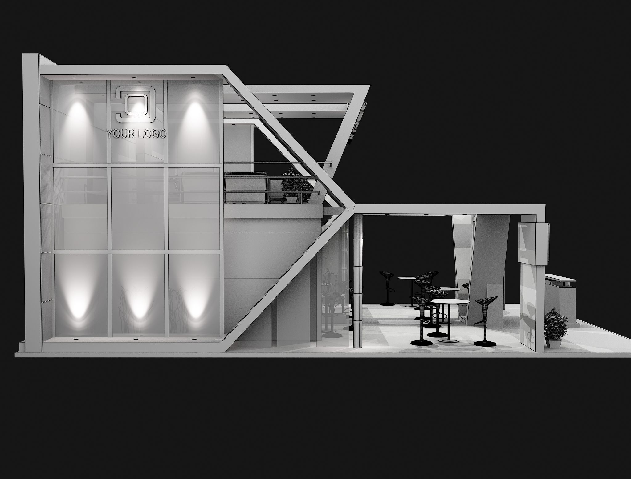 Booth Exhibition Stand a456a 3D model_17