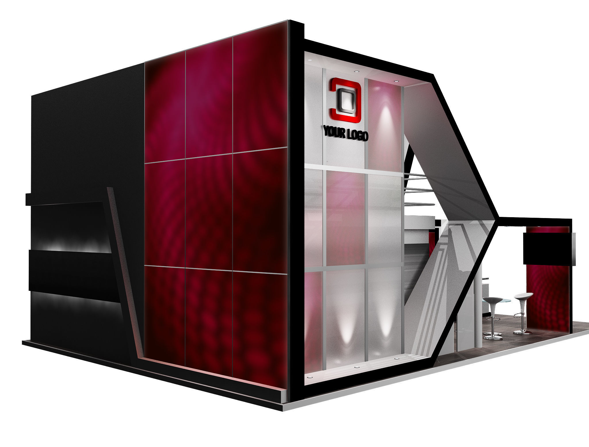 Booth Exhibition Stand a456a 3D model_12