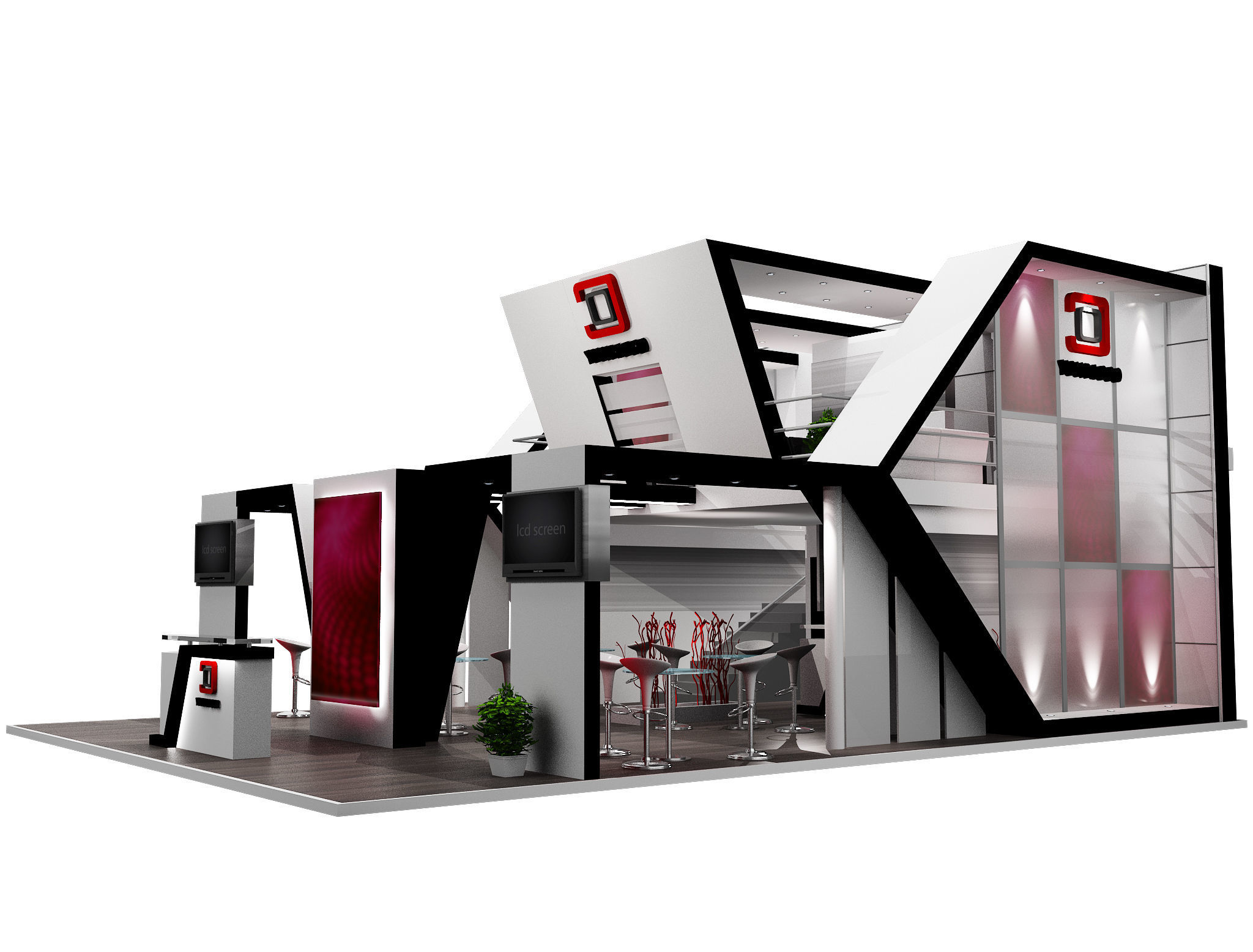 Booth Exhibition Stand a456a 3D model_2