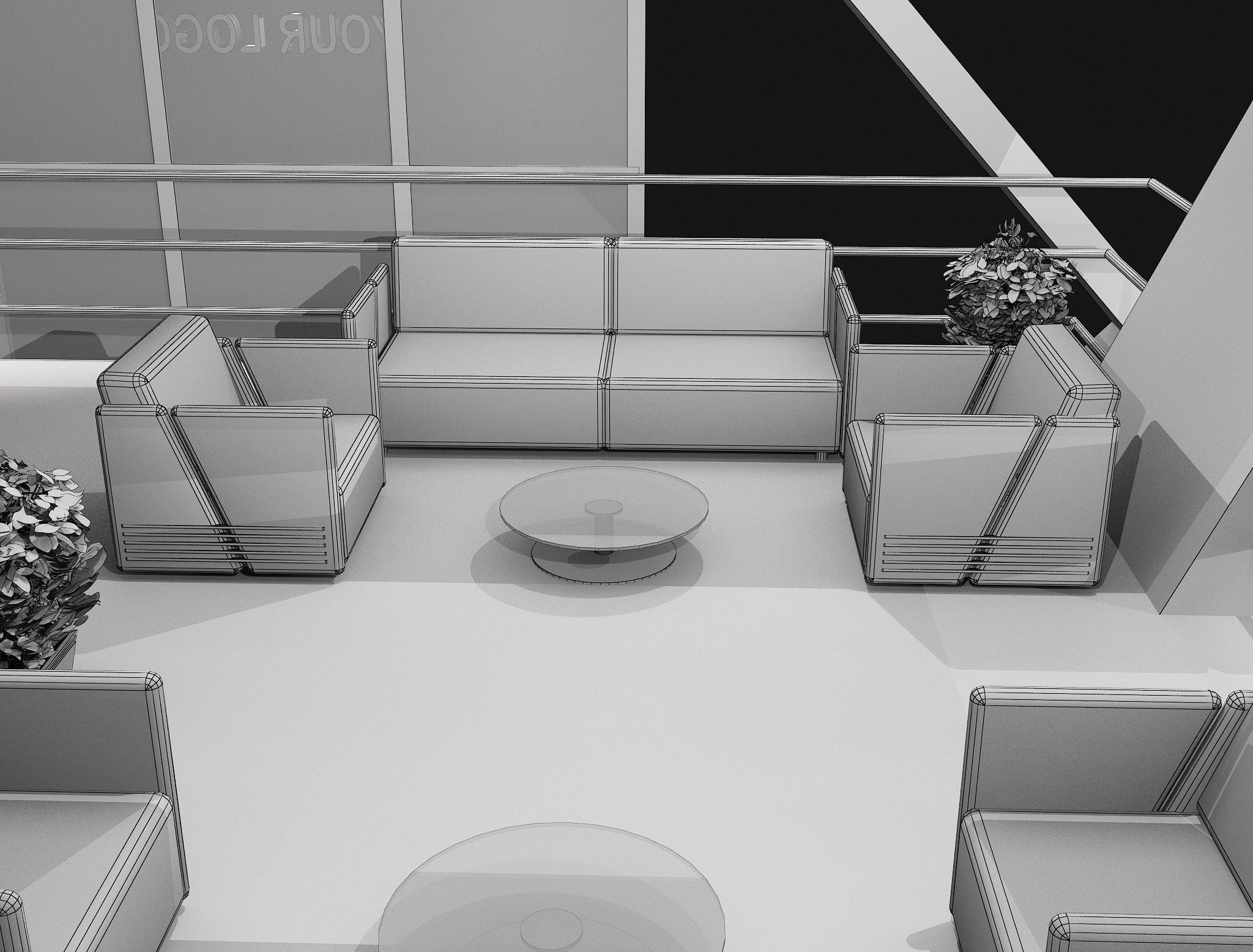 Booth Exhibition Stand a456a 3D model_27