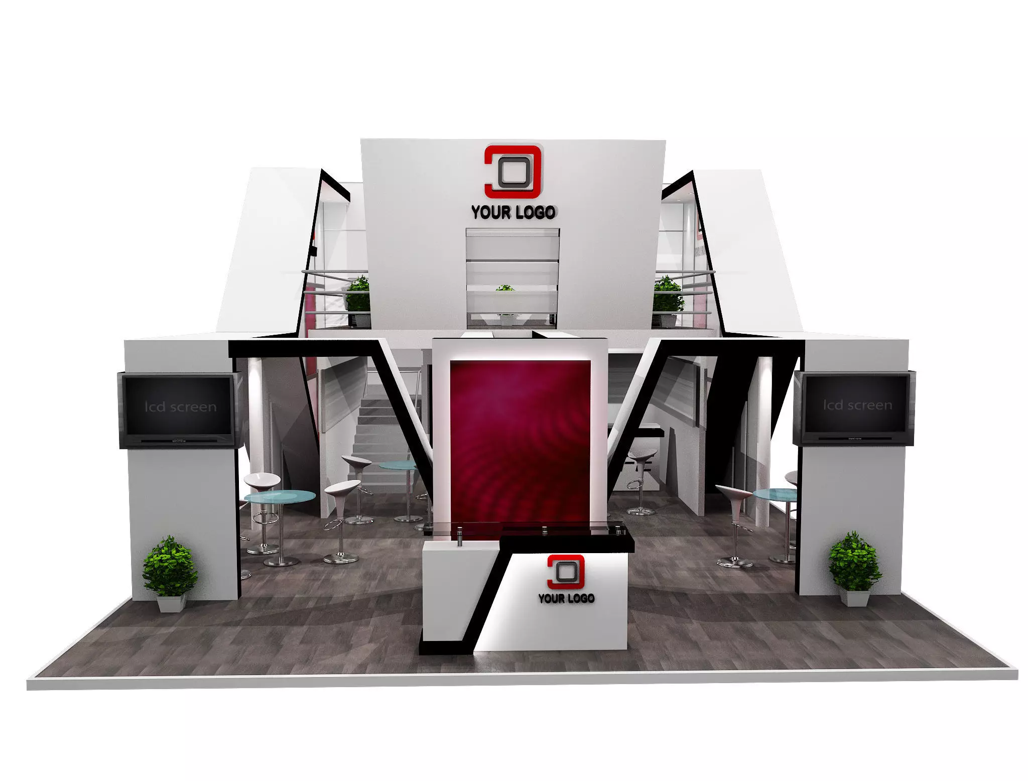 Booth Exhibition Stand a456a 3D model_0