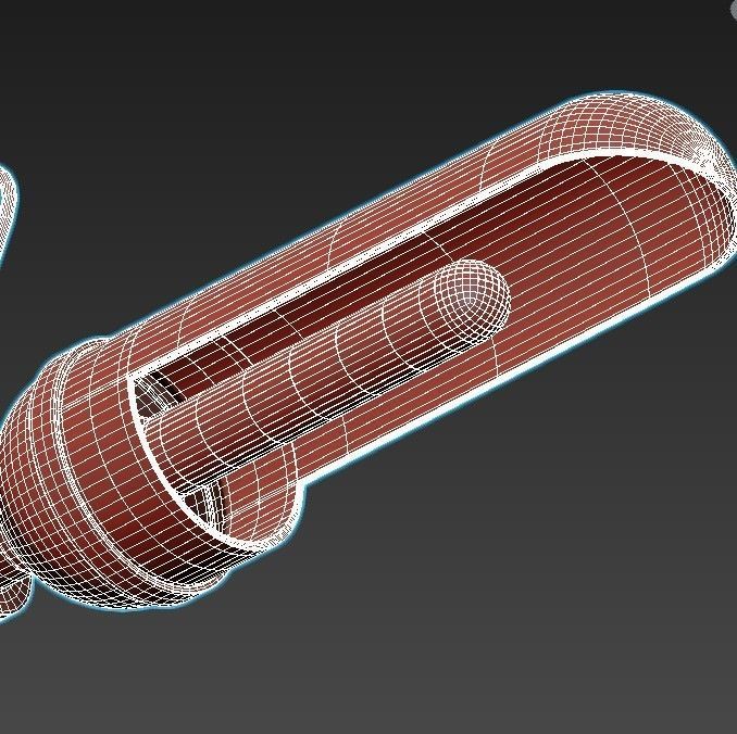 charles desk lamp with brass base and marble top 3D model_4