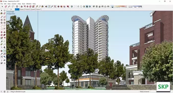 Sketchup Residential Complex 127 3D model