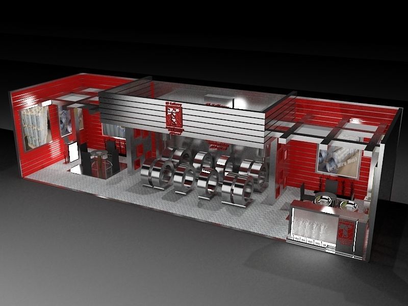 Booth Exhibition Stand a457 3D model_4